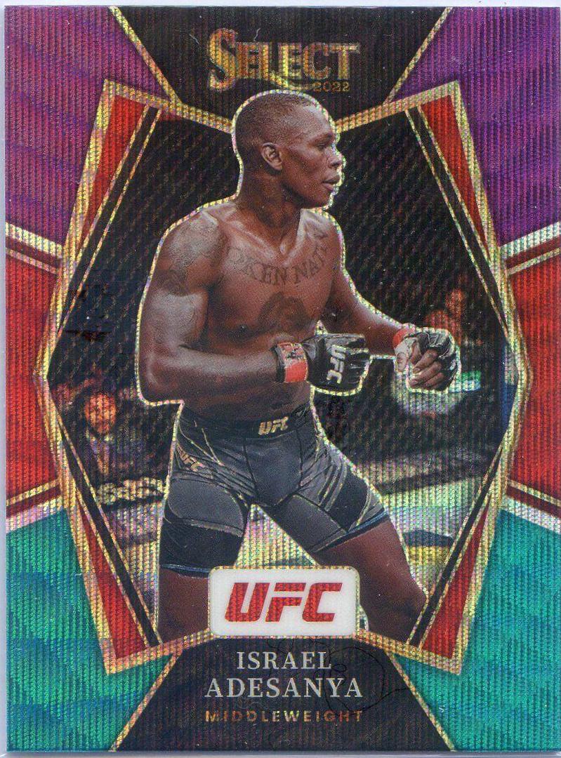 Israel Adesanya 2022 Panini Select UFC Premier Level #121 Tri Color