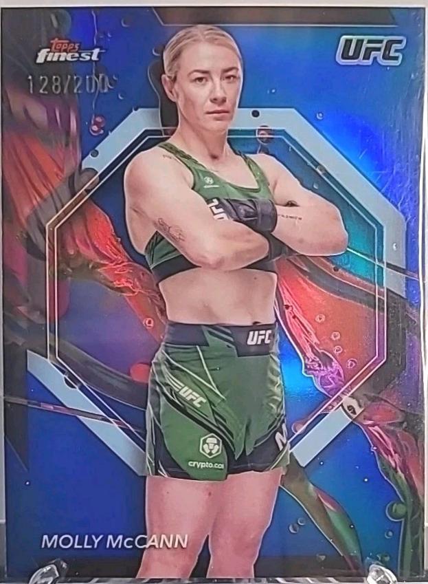 Molly McCann 2024 Topps Finest UFC Base Common #57 Blue Refractor
