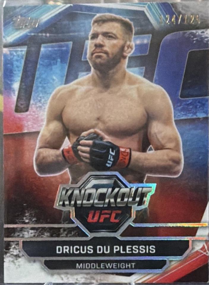 Dricus Du Plessis 2026 Topps Knockout UFC Base #9 Holo Silver