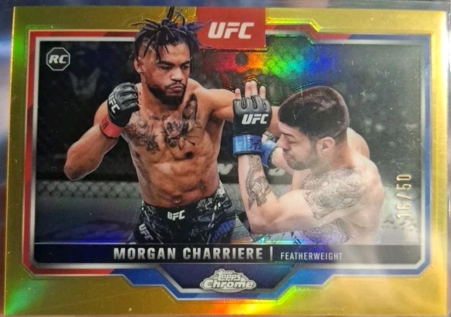 Morgan Charriere 2025 Topps Chrome UFC Base #37 Gold Refractor