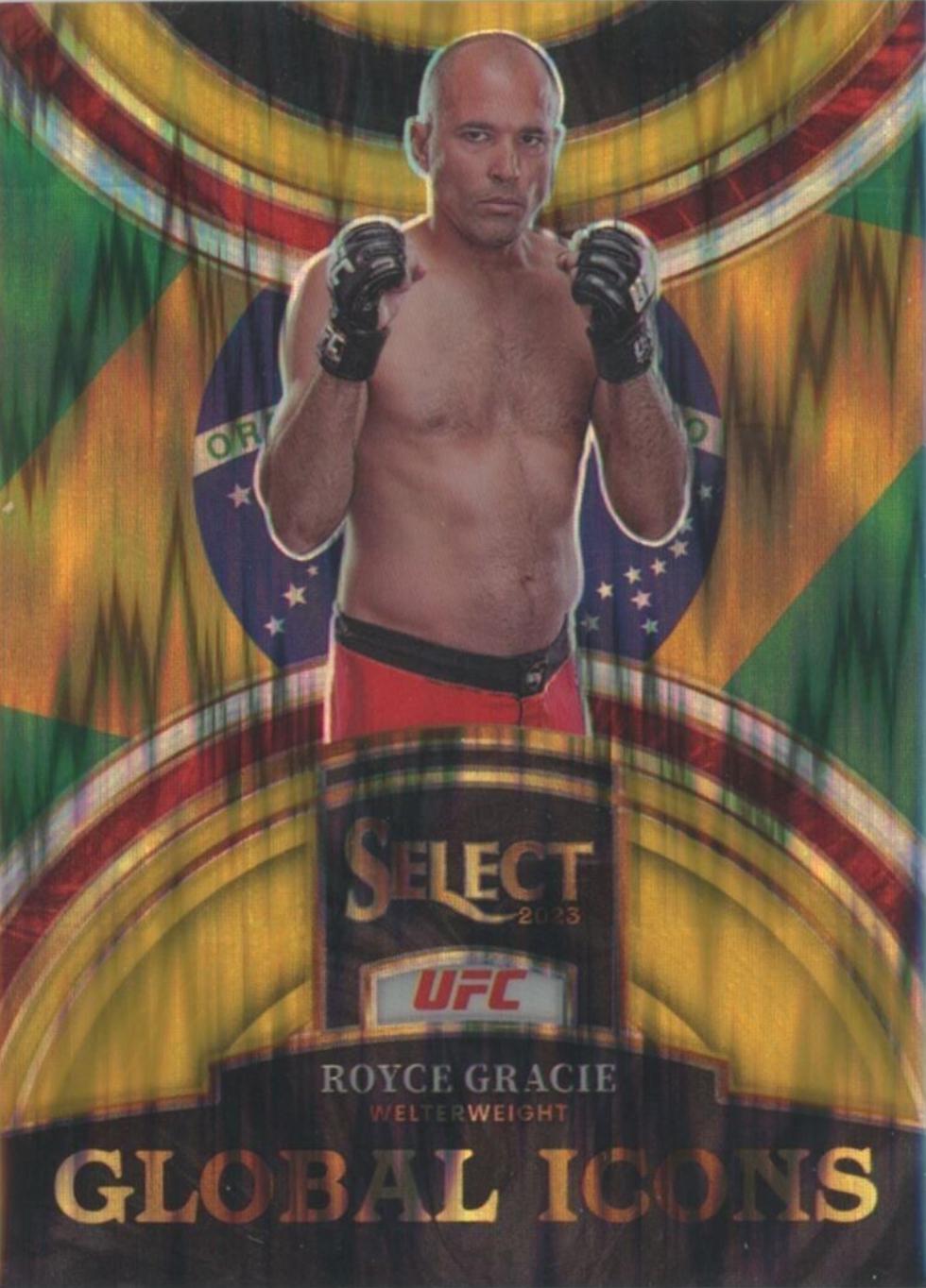 Royce Gracie 2023 Panini Select UFC Global Icons #15 Gold Flash