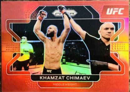 Khamzat Chimaev 2022 Panini Prizm UFC Base #94 Red