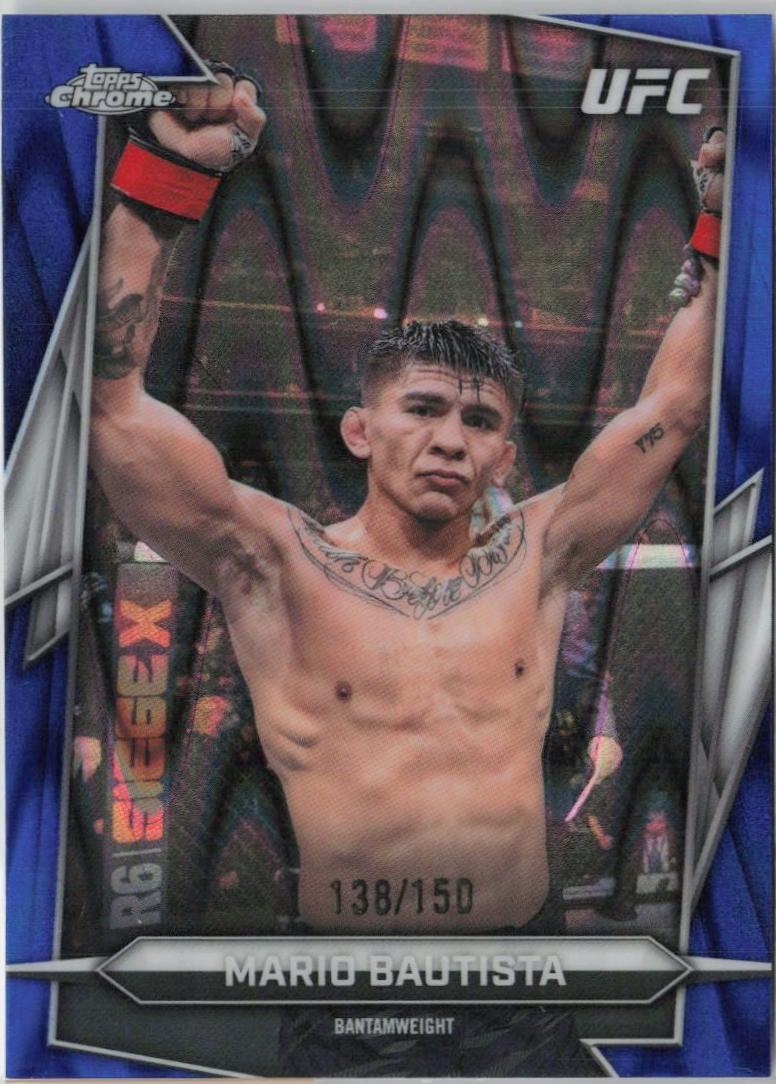 Mario Bautista 2026 Topps Chrome UFC Base #62 Blue Refractor