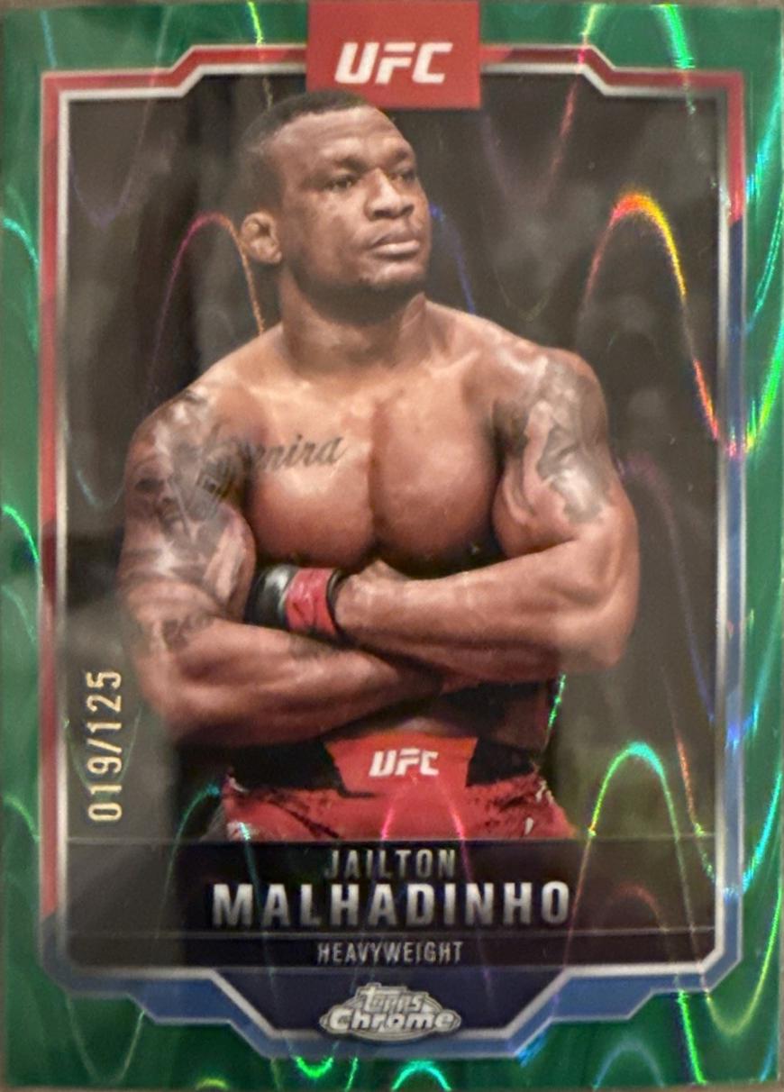 Jailton Almeida 2025 Topps Chrome UFC Base #112 Green Wave