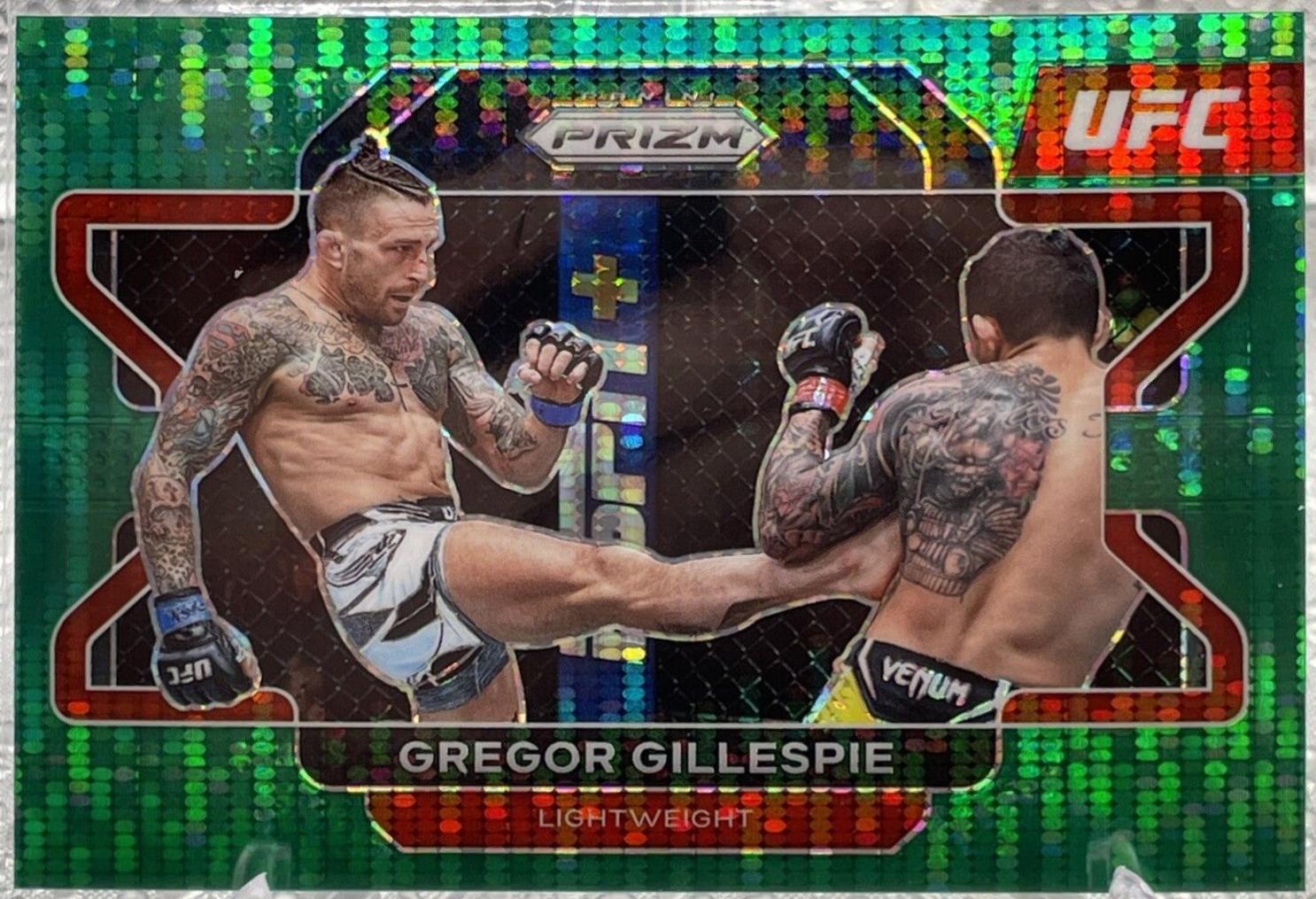 Gregor Gillespie 2022 Panini Prizm UFC Base #91 Green Pulsar