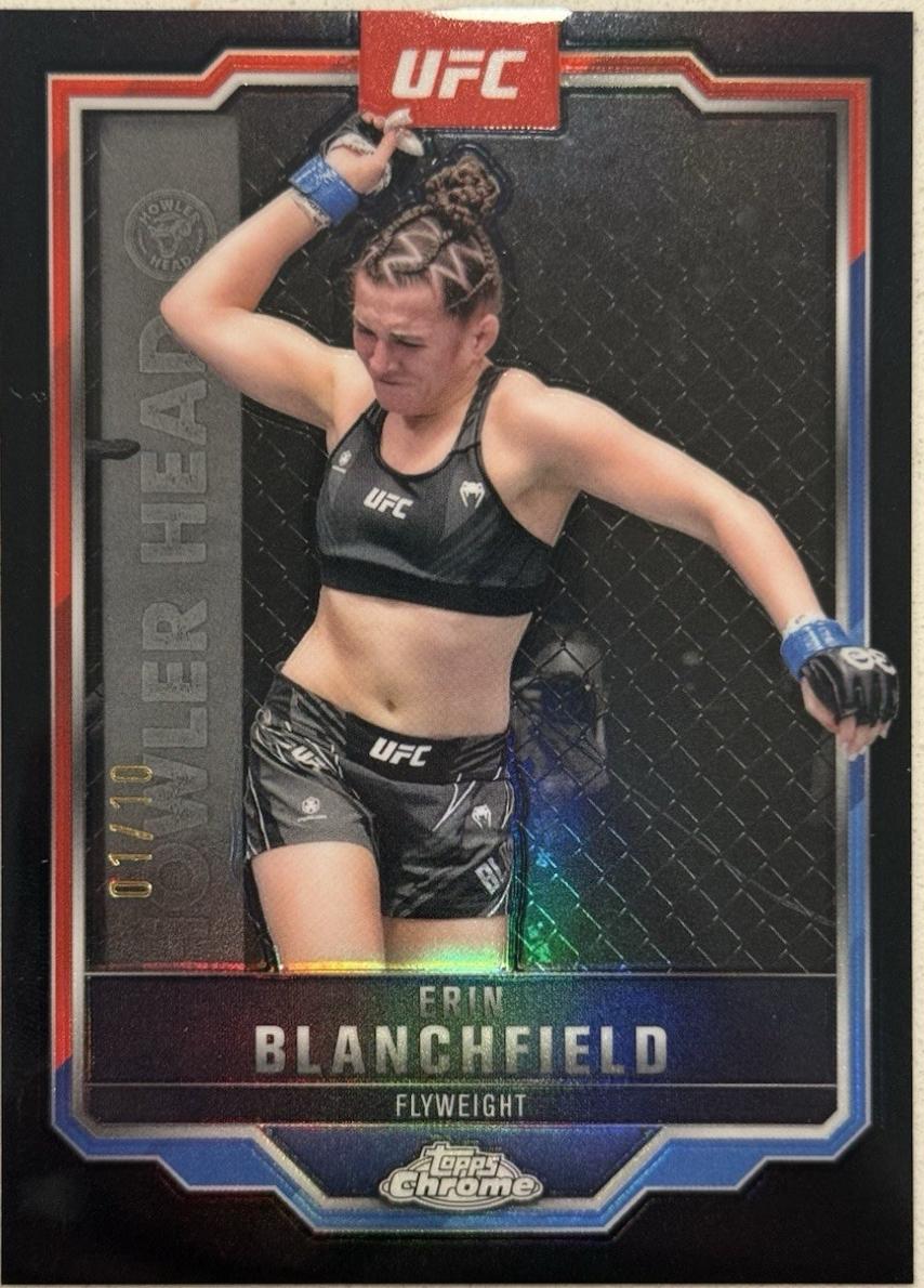 Erin Blanchfield 2025 Topps Chrome UFC Base #97 Black Refractor