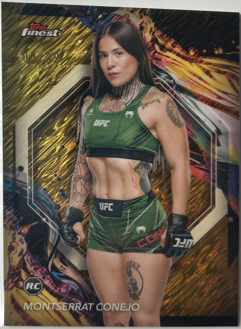 Montserrat Conejo 2024 Topps Finest UFC Base Uncommon #113 Gold Shimmer Refractor