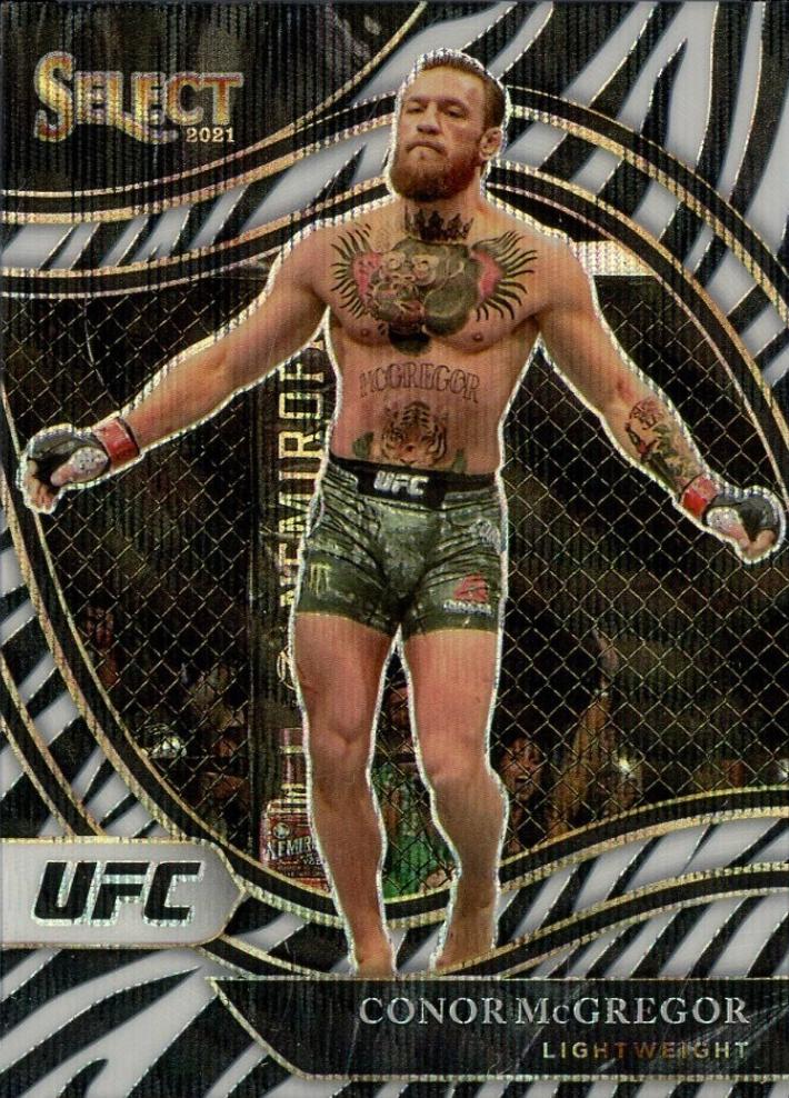 Conor McGregor 2021 Panini Select UFC Octagonside #284 Zebra
