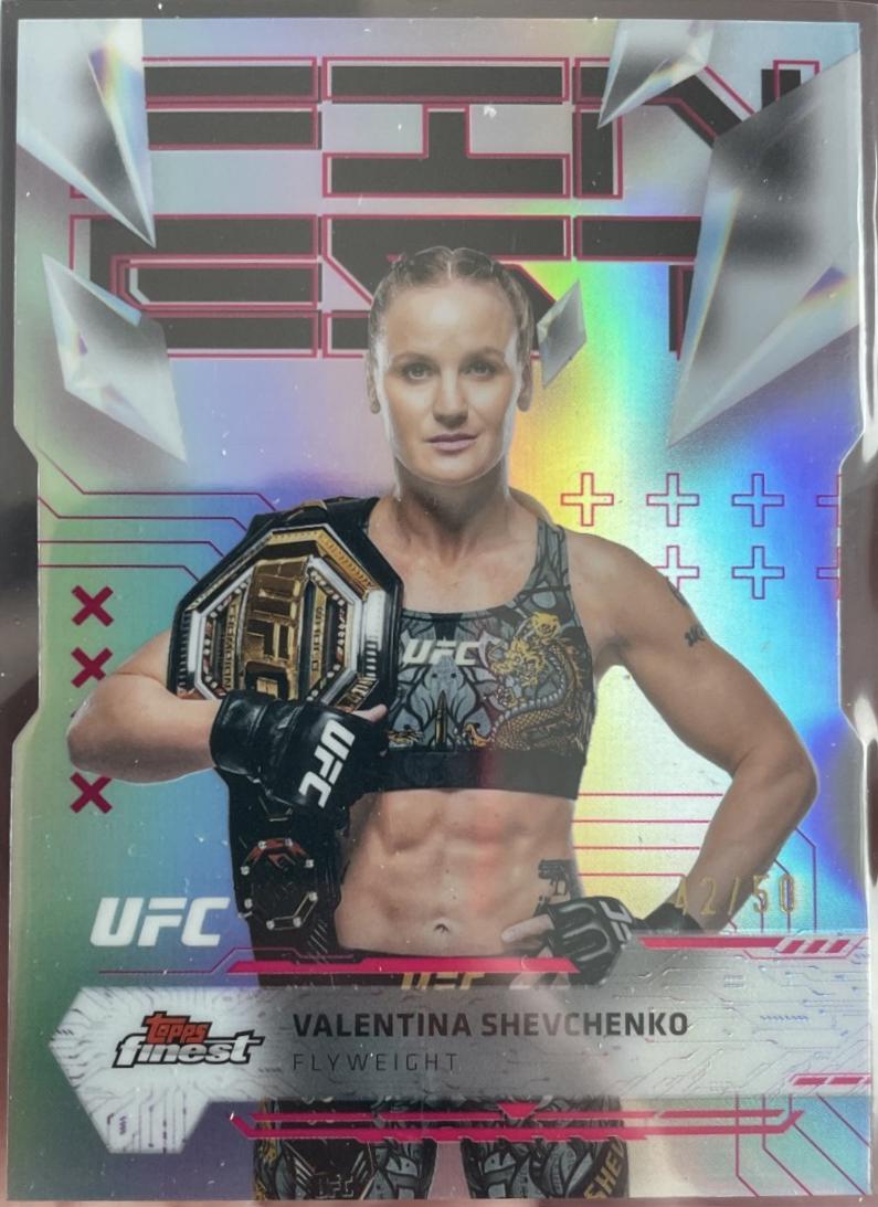 Valentina Shevchenko 2025 Topps Finest UFC Base Uncommon #174 Red Refractor