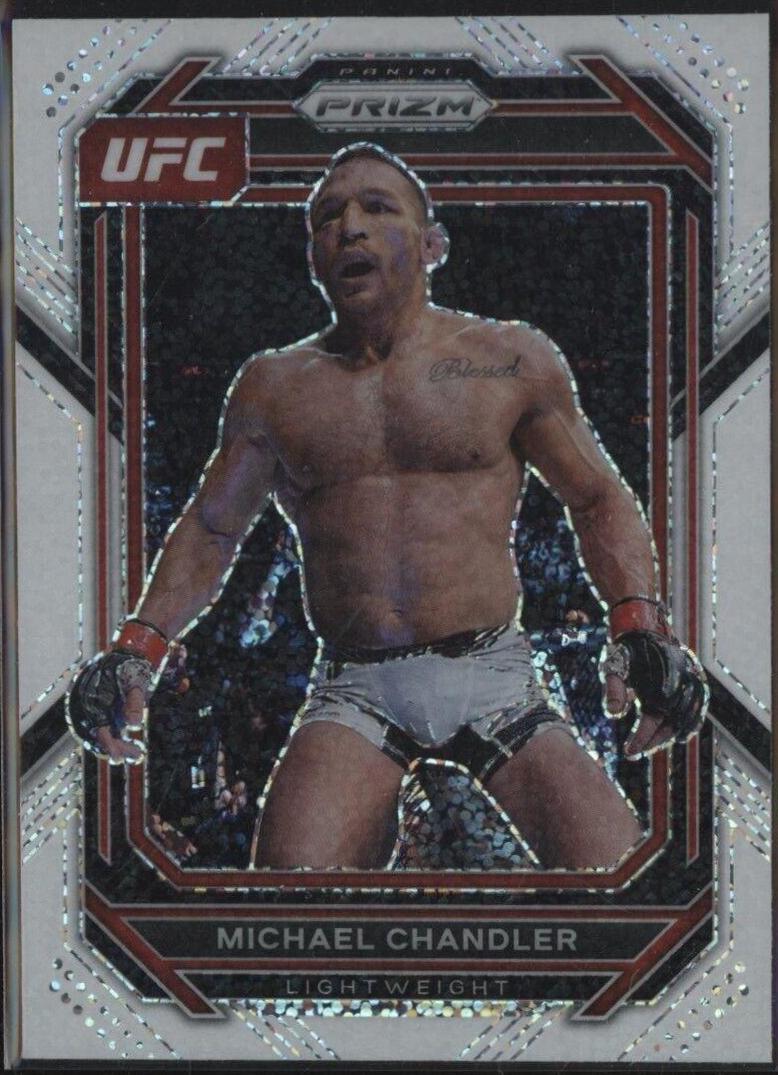 Michael Chandler 2023 Panini Prizm UFC Base #182 White Sparkle