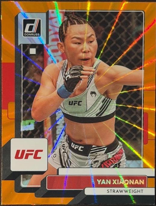Yan Xiaonan 2023 Panini Donruss UFC Base #121 Orange Laser