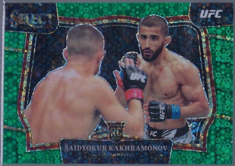 Saidyokub Kakhramonov 2023 Panini Select UFC Octagonside #217 Green Disco