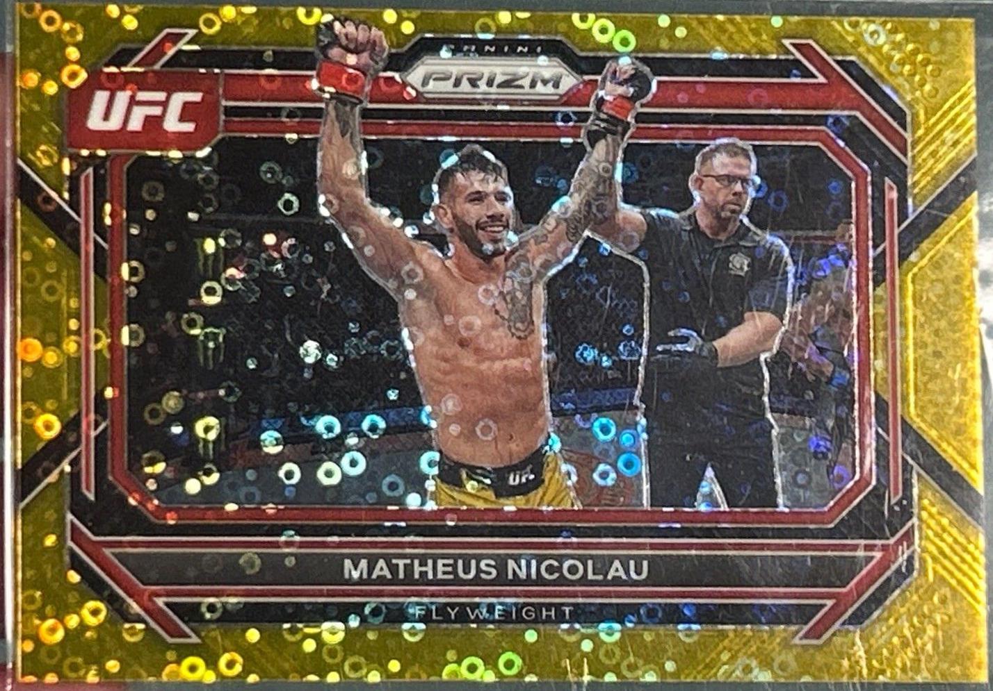 Matheus Nicolau 2023 Panini Prizm Under Card UFC Base #47 Gold