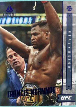 Francis Ngannou 2022 Panini Chronicles UFC Base Luminance #158 Blue
