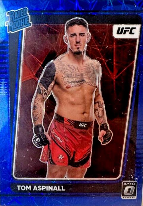 Tom Aspinall 2022 Panini Donruss Optic UFC Base #120 Blue Velocity
