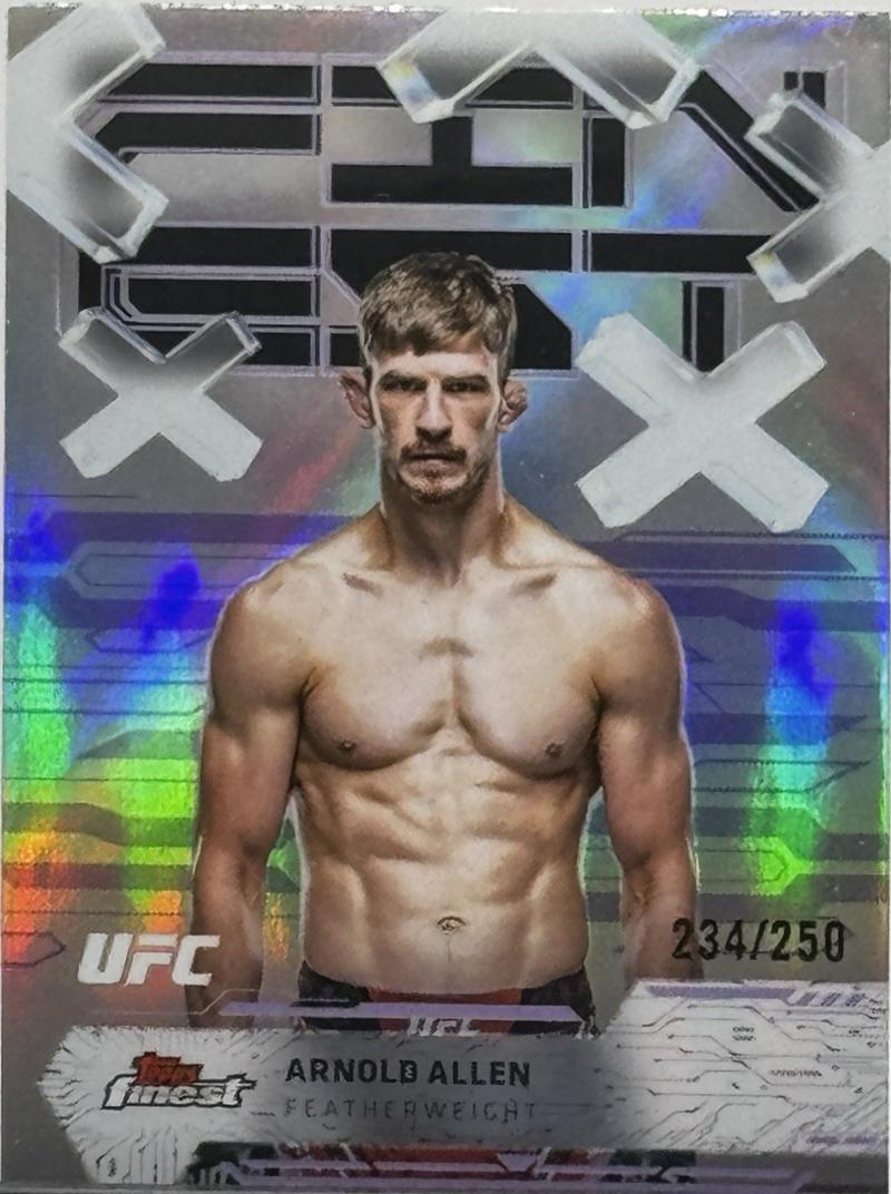 Arnold Allen 2025 Topps Finest UFC Base Common #47 Purple Refractor