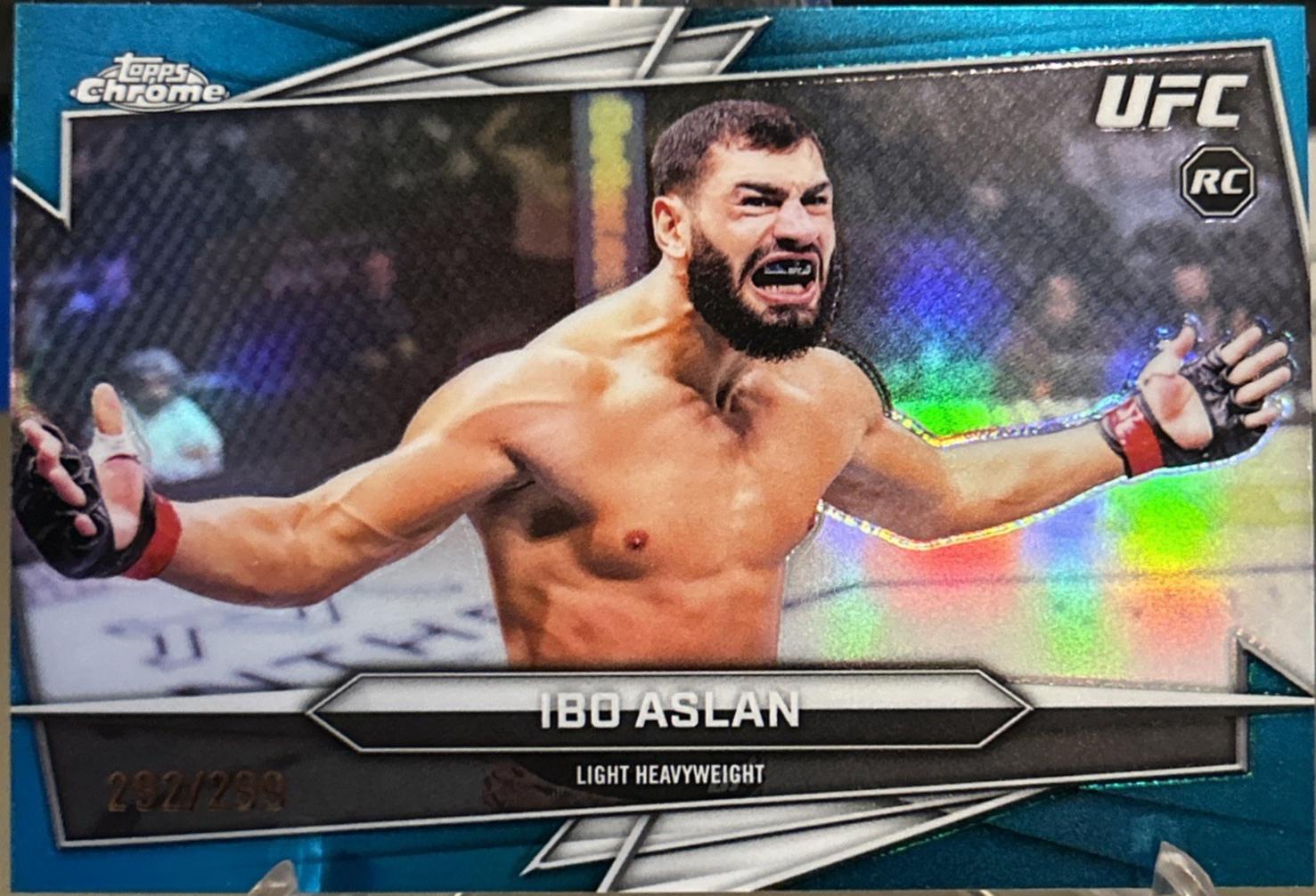 Ibo Aslan 2026 Topps Chrome UFC Base #189 Teal Refractor