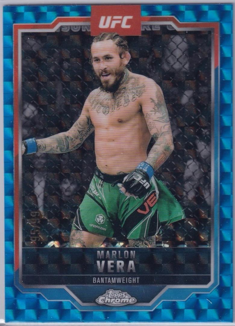 Marlon Vera 2025 Topps Chrome UFC Base #151 Blue Geometric Refractor
