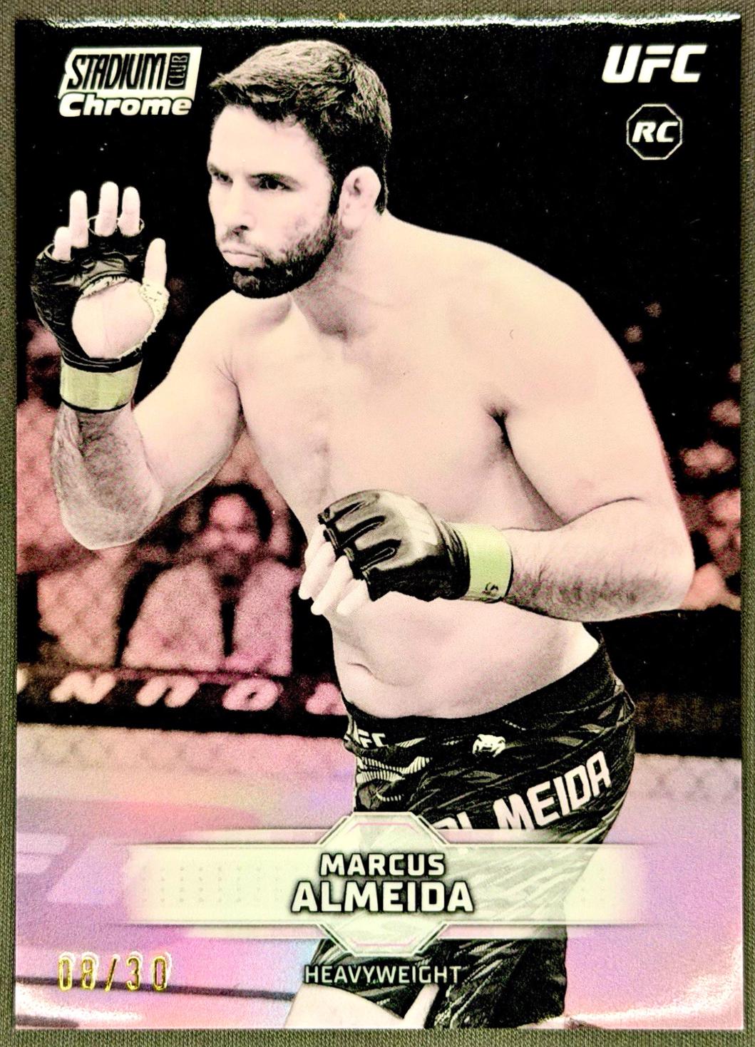 Marcus Almeida 2026 Topps Stadium Club UFC Chrome Base #CB-190 Red/White/Blue Refractor
