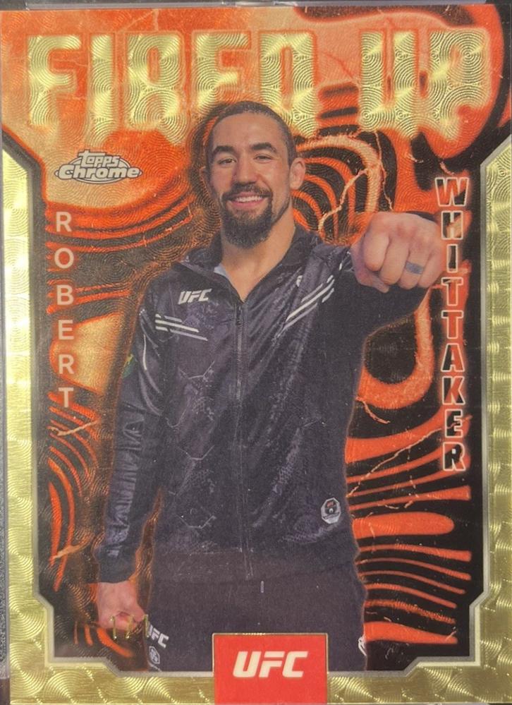 Robert Whittaker 2025 Topps Chrome UFC Fired Up #FUP-11 Superfractor