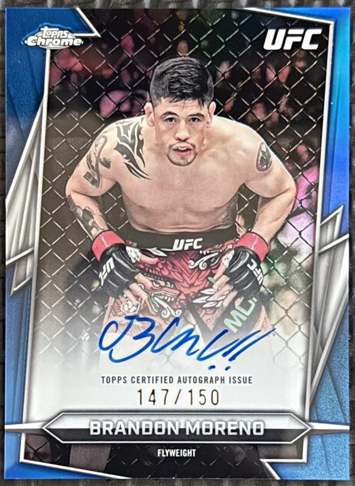 Brandon Moreno 2026 Topps Chrome UFC Base Autographs #BAV-BM Blue Refractor