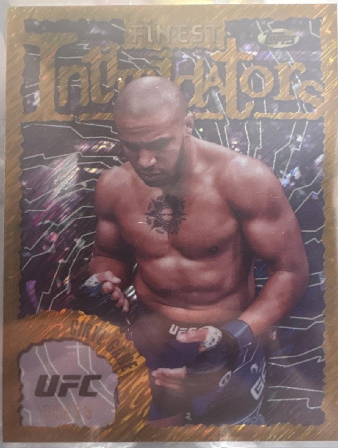 Ciryl Gane 2024 Topps Finest UFC Intimidators #INT-15 Gold Shimmer Refractor