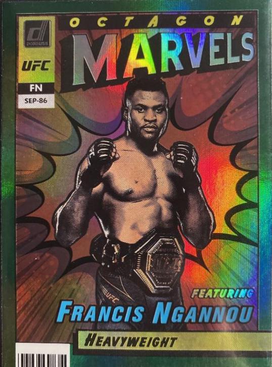 Francis Ngannou 2022 Panini Donruss UFC Octagon Marvels #16 Green