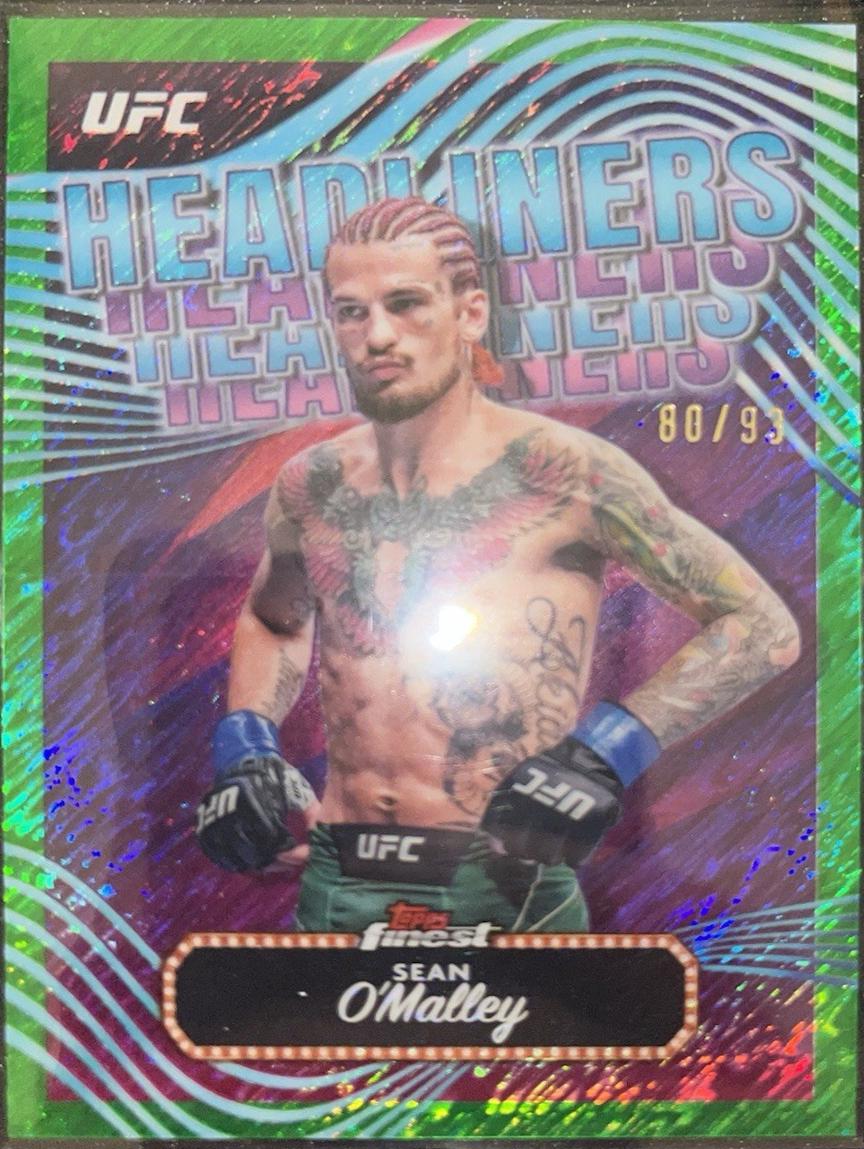 Sean O'Malley 2024 Topps Finest UFC Headliners #HDL-13 Green Shimmer Refractor