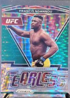 Francis Ngannou 2021 Panini Prizm UFC Fearless #9 Green Pulsar