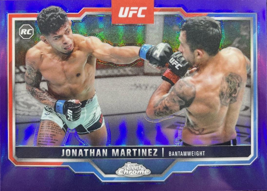 Jonathan Martinez 2025 Topps Chrome UFC Base #80 Purple Refractor