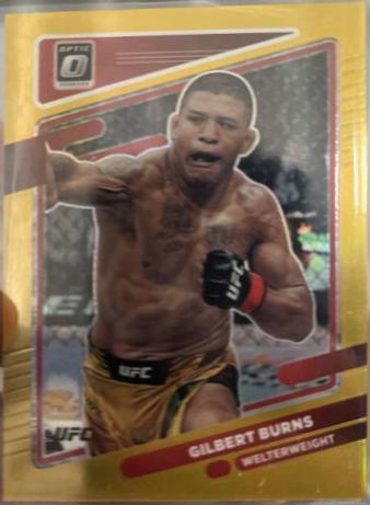 Gilbert Burns 2022 Panini Donruss Optic UFC Base #82 Gold