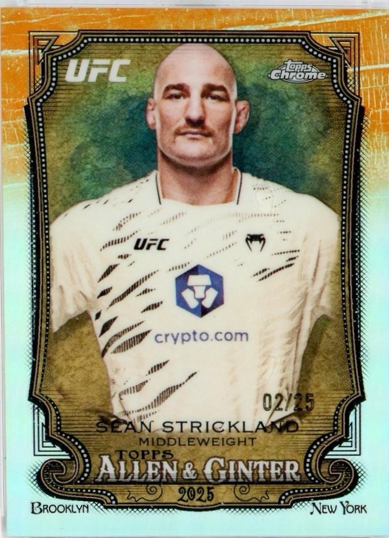Sean Strickland 2026 Topps Chrome UFC Allen & Ginter #AG-4 Orange Refractor
