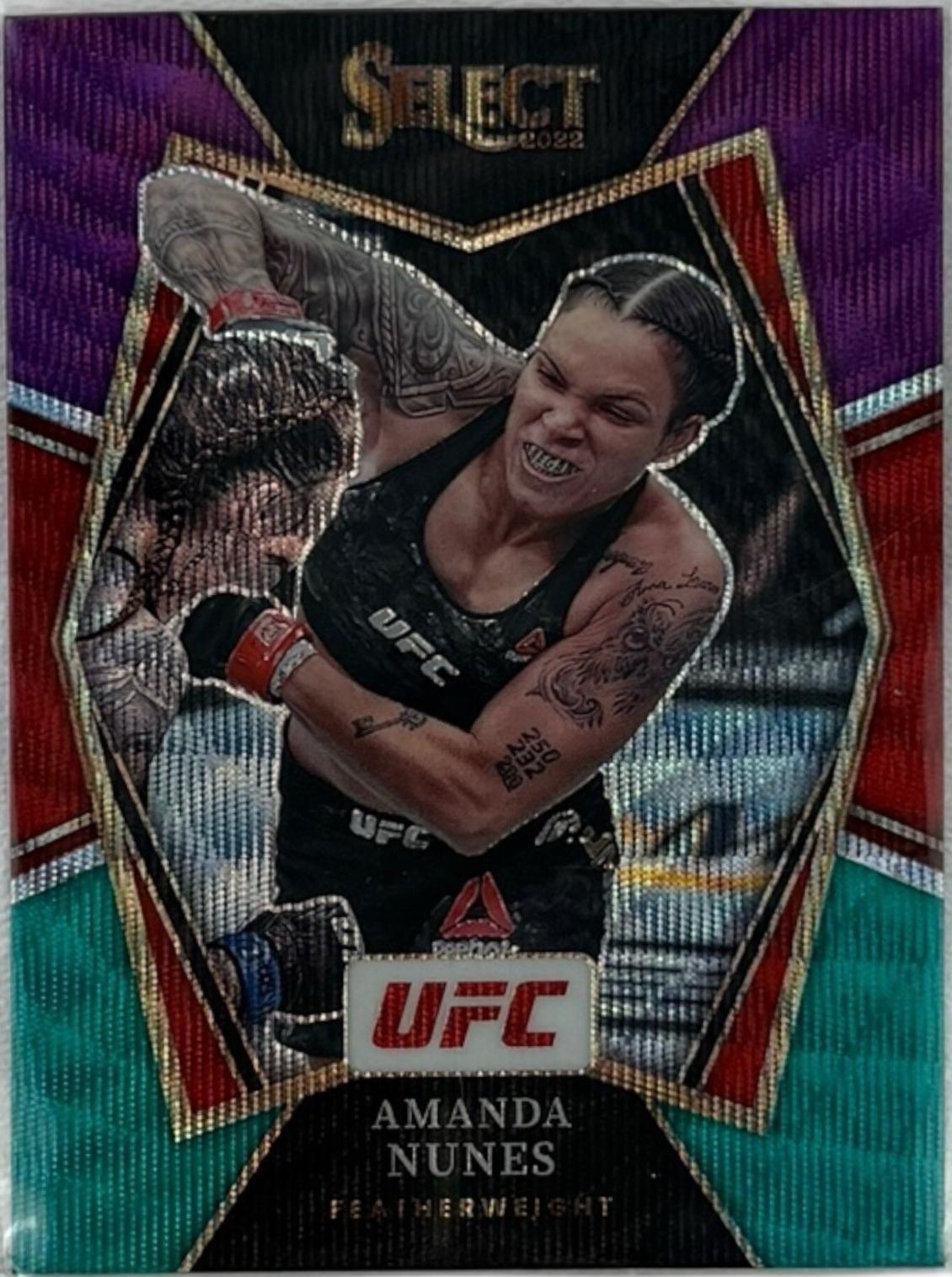 Amanda Nunes 2022 Panini Select UFC Premier Level #193 Green and Purple