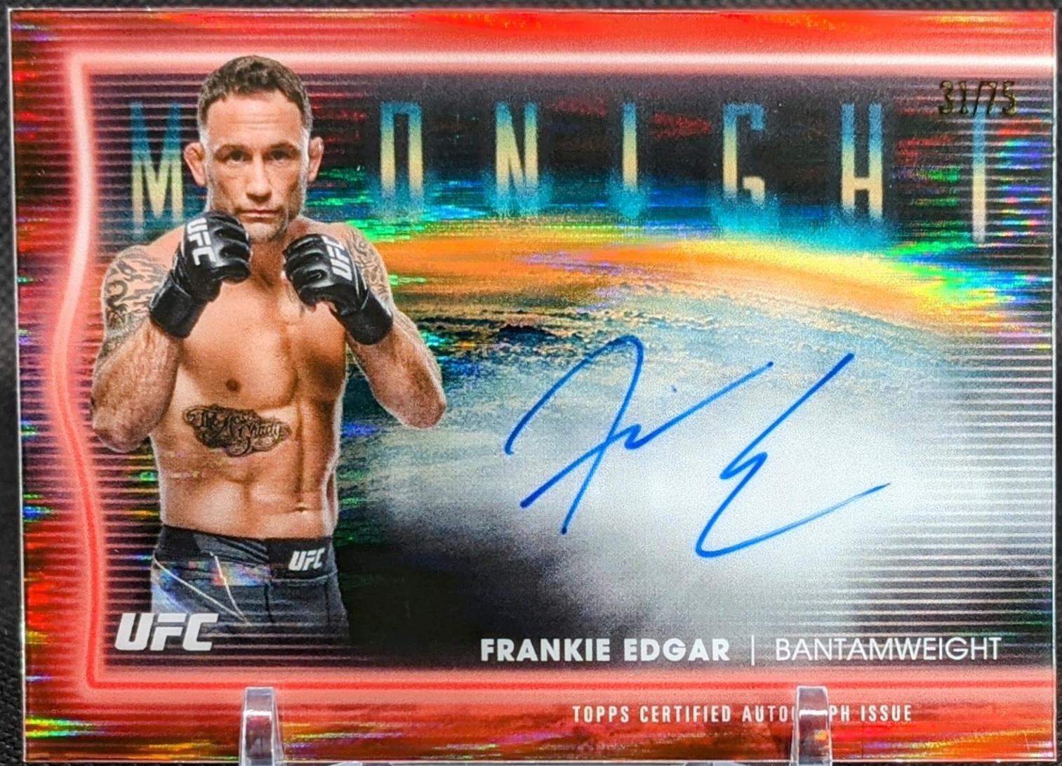 Frankie Edgar 2025 Topps Midnight UFC Horizon Signatures #HNS-FE Dusk