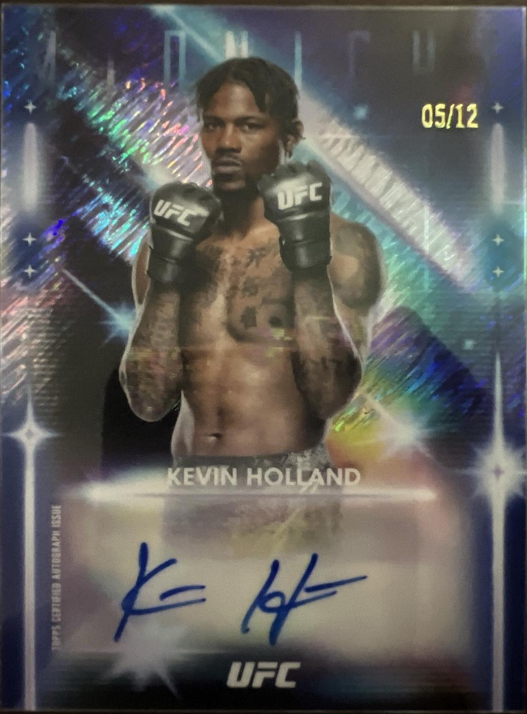 Kevin Holland 2025 Topps Midnight UFC Glimmer Graphs #GRG-KH Midnight