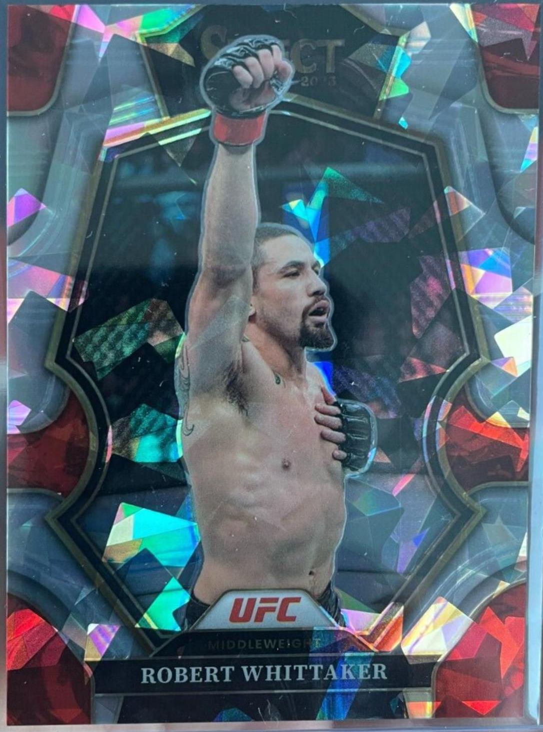 Robert Whittaker 2023 Panini Select UFC Premier Level #183 Cracked Ice