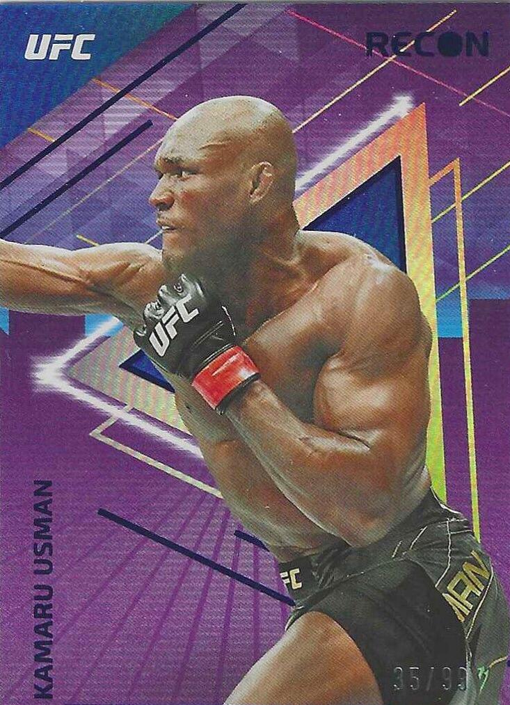 Kamaru Usman 2022 Panini Chronicles UFC Base Recon #228 Blue
