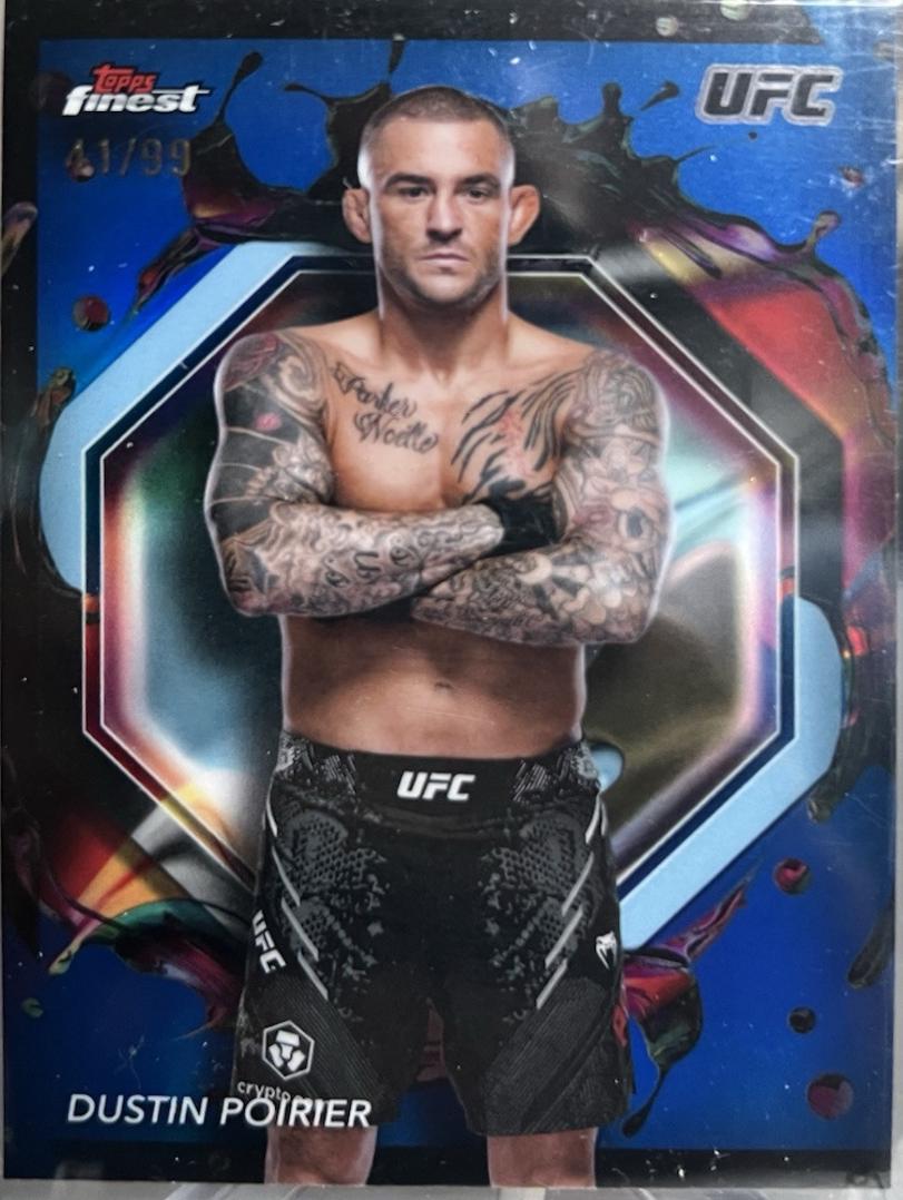 Dustin Poirier 2024 Topps Finest UFC Base Rare #259 Blue Refractor