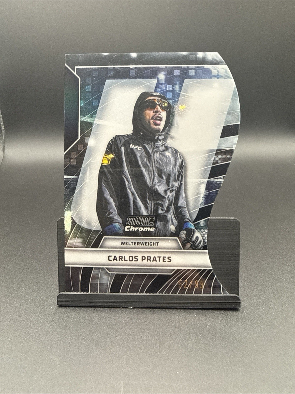 Carlos Prates 2026 Topps Stadium Club UFC Triumvirates #TV-52 Black Refractor