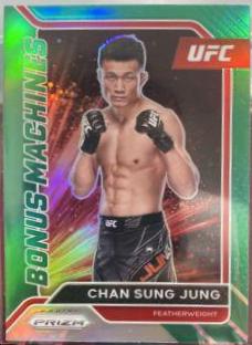 Chan Sung Jung 2022 Panini Prizm UFC Bonus Machines #6 Green