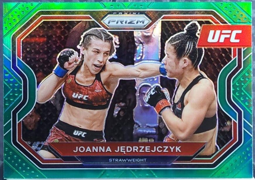 Joanna Jędrzejczyk 2021 Panini Prizm UFC Base #180 Green
