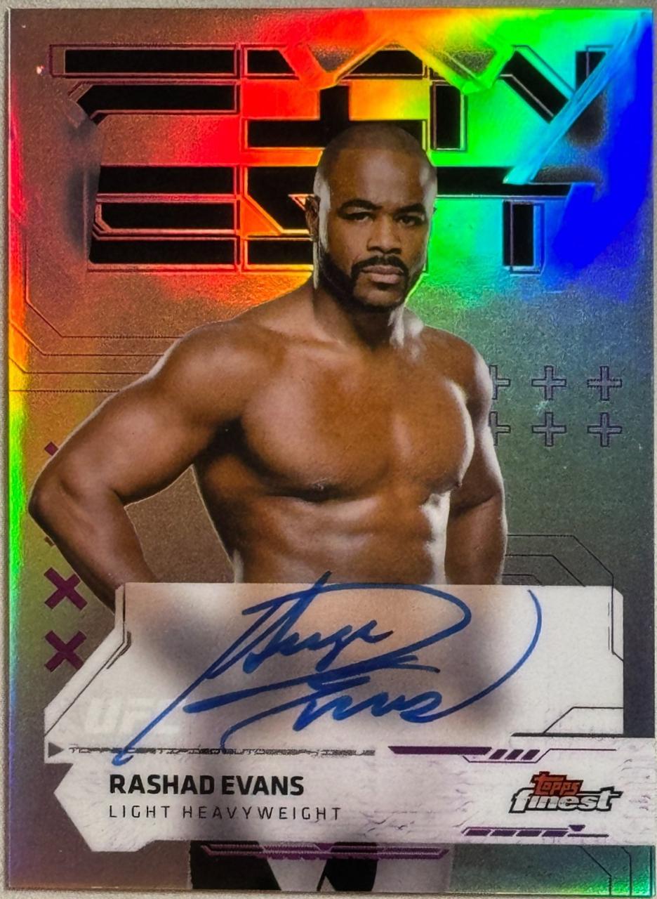 Rashad Evans 2025 Topps Finest UFC Finest Autographs #FA-RE Refractor