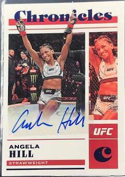 Angela Hill 2023 Panini Chronicles UFC Chronicles Signatures #28 Blue