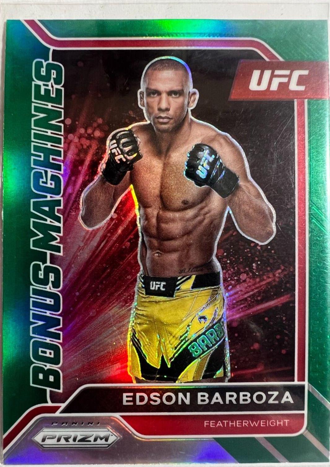Edson Barboza 2022 Panini Prizm UFC Bonus Machines #1 Green