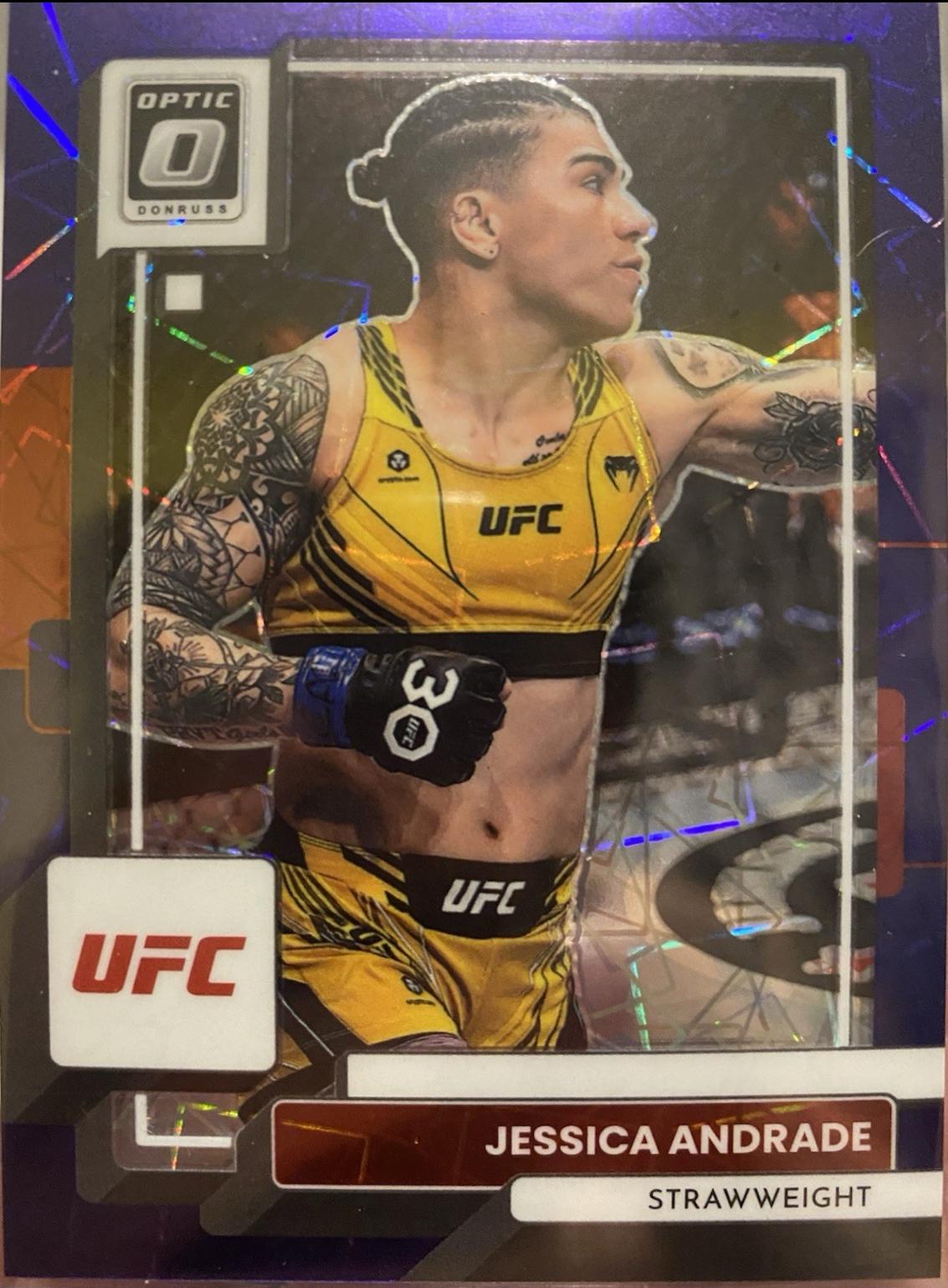 Jessica Andrade 2023 Panini Donruss Optic UFC Base #28 Purple Velocity