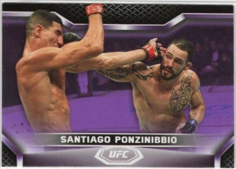 Santiago Ponzinibbio 2020 Topps UFC Knockout Base #27 Purple