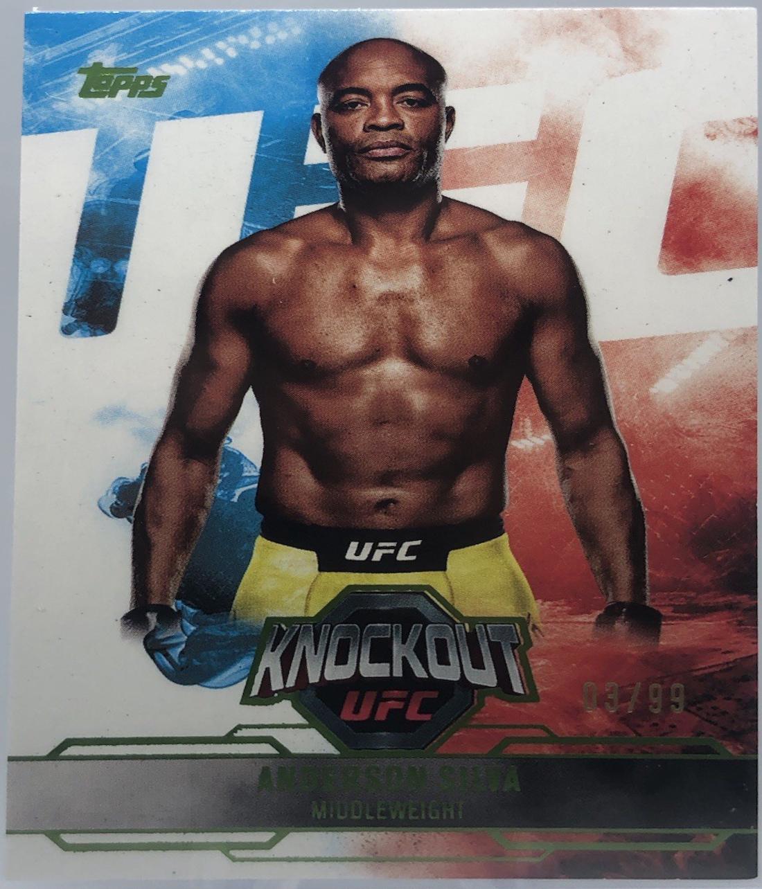 Anderson Silva 2025 Topps Knockout UFC Base #34 Lime Green