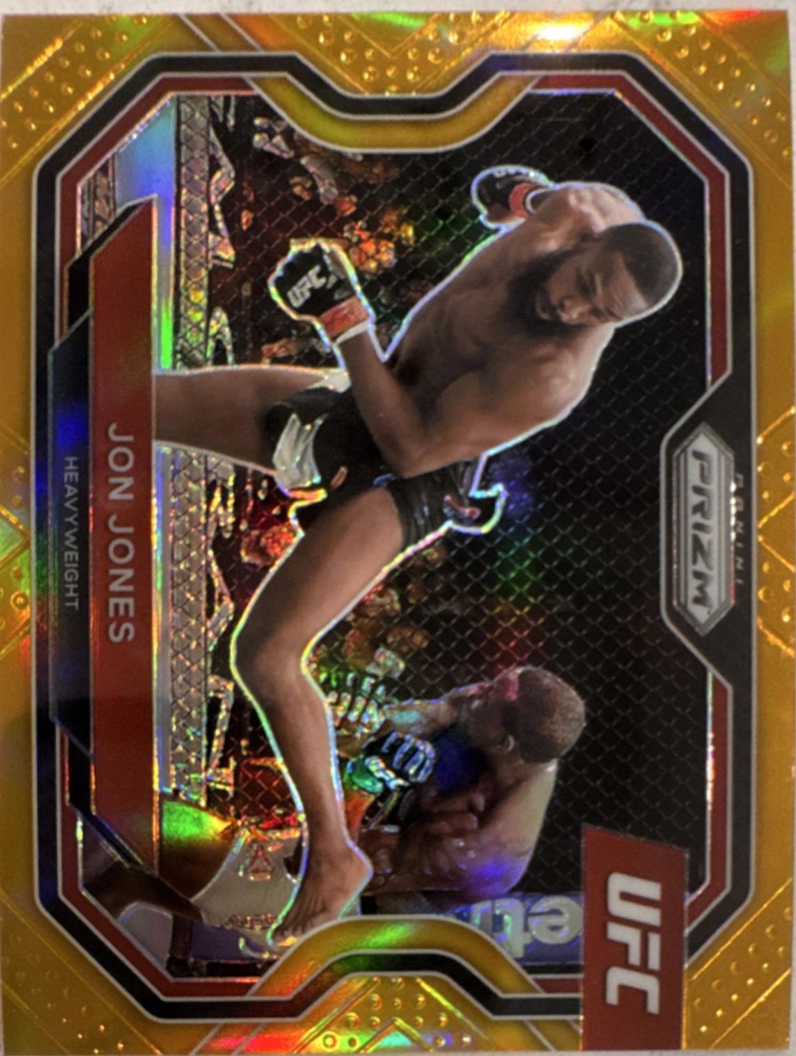 Jon Jones 2021 Panini Prizm UFC Base #101 Gold