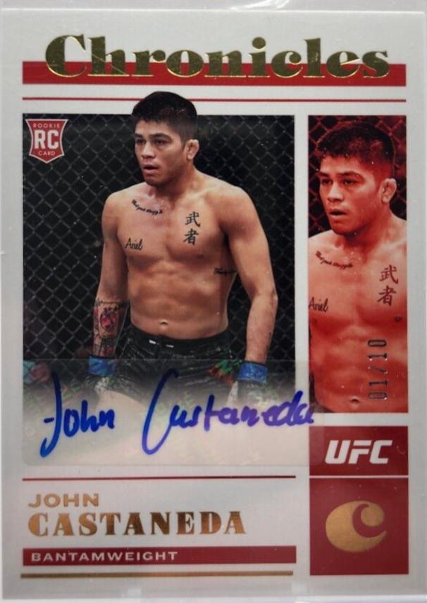 John Castaneda 2023 Panini Chronicles UFC Chronicles Signatures #6 Gold