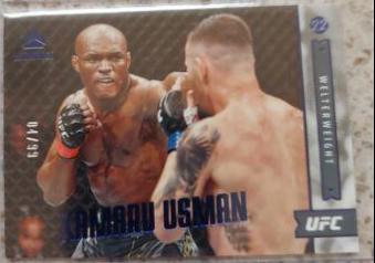 Kamaru Usman 2022 Panini Chronicles UFC Base Luminance #155 Blue